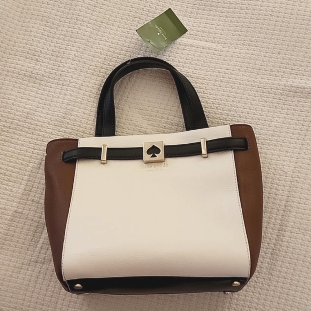 Kate Spade Colorblock Pebble Leather Convertible Handbag Purse NWT